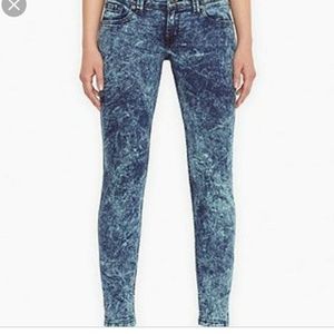Levi's 524 skinny jeans acid wash size 1